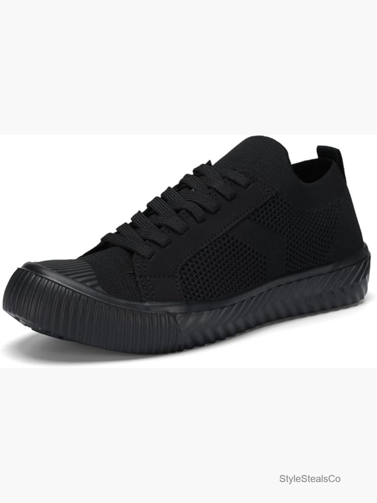 Lightweight Breathable Lace Up Walking Tennis Shoes For Women